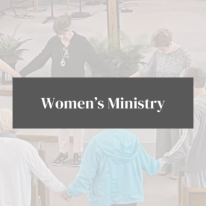 Rectangle with the words Women's Ministry